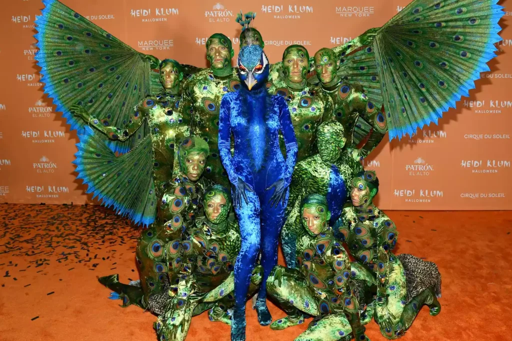 heidi klum peacock costume